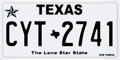 TX license plate CYT2741