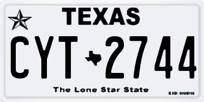 TX license plate CYT2744