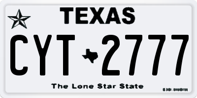 TX license plate CYT2777