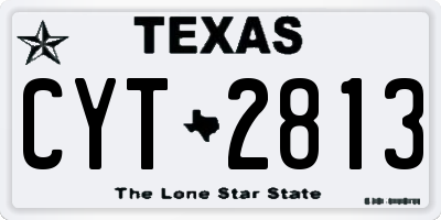 TX license plate CYT2813