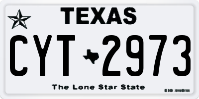 TX license plate CYT2973