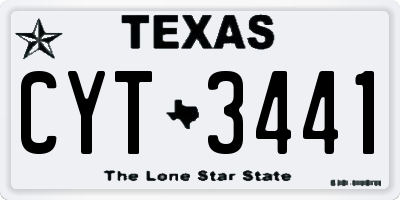 TX license plate CYT3441
