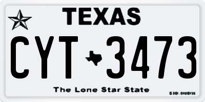 TX license plate CYT3473