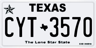 TX license plate CYT3570