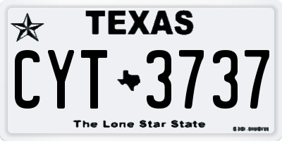 TX license plate CYT3737