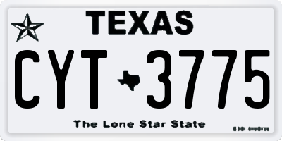 TX license plate CYT3775