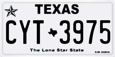 TX license plate CYT3975