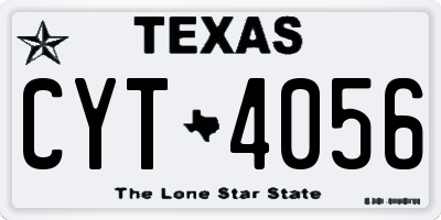 TX license plate CYT4056