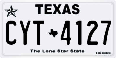 TX license plate CYT4127