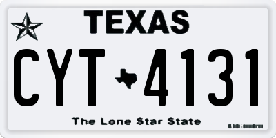 TX license plate CYT4131