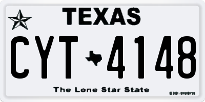 TX license plate CYT4148