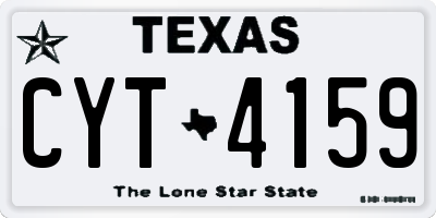 TX license plate CYT4159