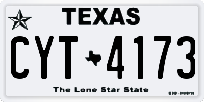TX license plate CYT4173