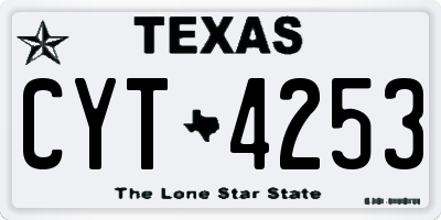 TX license plate CYT4253