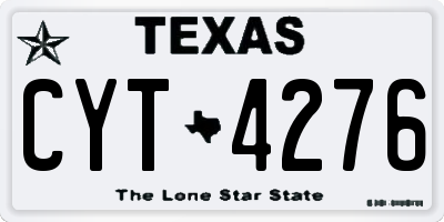 TX license plate CYT4276