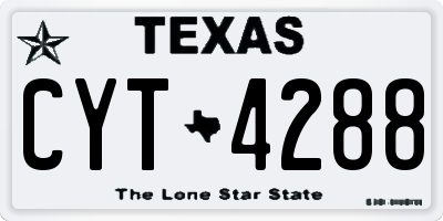 TX license plate CYT4288