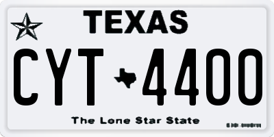 TX license plate CYT4400