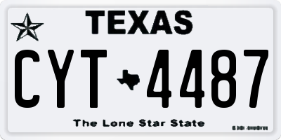 TX license plate CYT4487