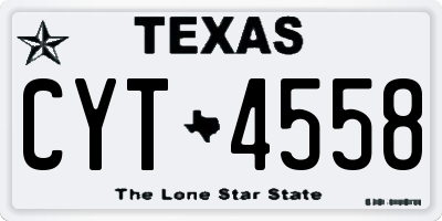 TX license plate CYT4558