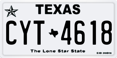 TX license plate CYT4618