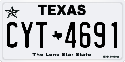 TX license plate CYT4691
