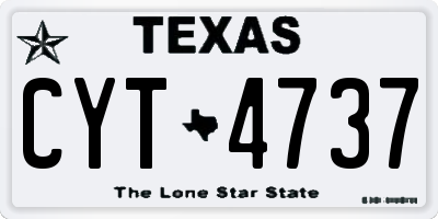 TX license plate CYT4737