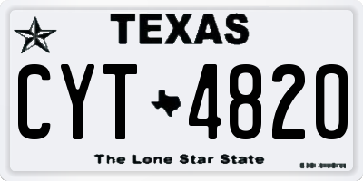 TX license plate CYT4820