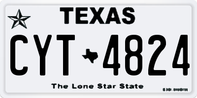 TX license plate CYT4824