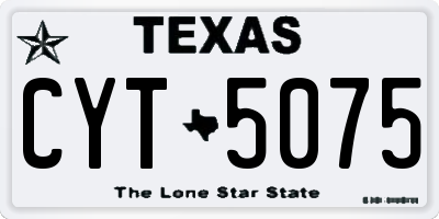 TX license plate CYT5075