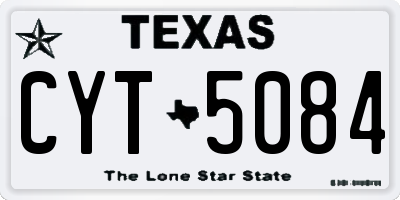 TX license plate CYT5084