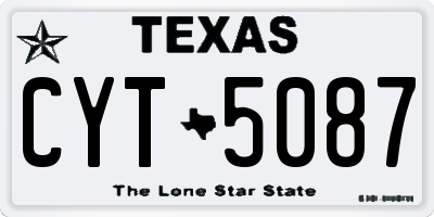 TX license plate CYT5087