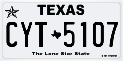 TX license plate CYT5107