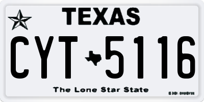 TX license plate CYT5116