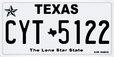 TX license plate CYT5122