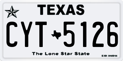 TX license plate CYT5126