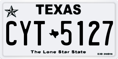 TX license plate CYT5127