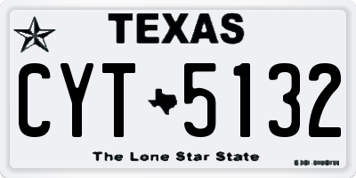 TX license plate CYT5132