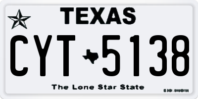 TX license plate CYT5138