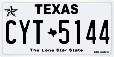TX license plate CYT5144