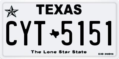 TX license plate CYT5151