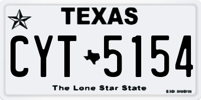 TX license plate CYT5154