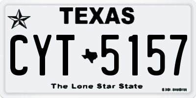 TX license plate CYT5157