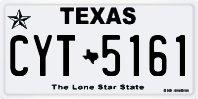 TX license plate CYT5161