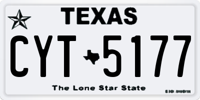 TX license plate CYT5177