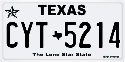TX license plate CYT5214