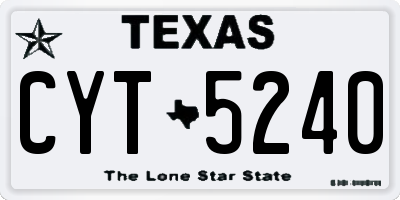 TX license plate CYT5240