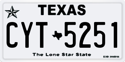 TX license plate CYT5251