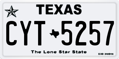 TX license plate CYT5257