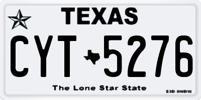 TX license plate CYT5276