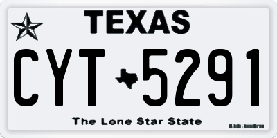 TX license plate CYT5291